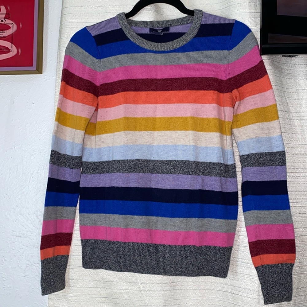 Banana Republic Stripped Colorful Sweater.